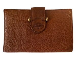 Fossil Women’s Pebbled Soft Leather Trifold Wallet Snap Closure Brass Hardware